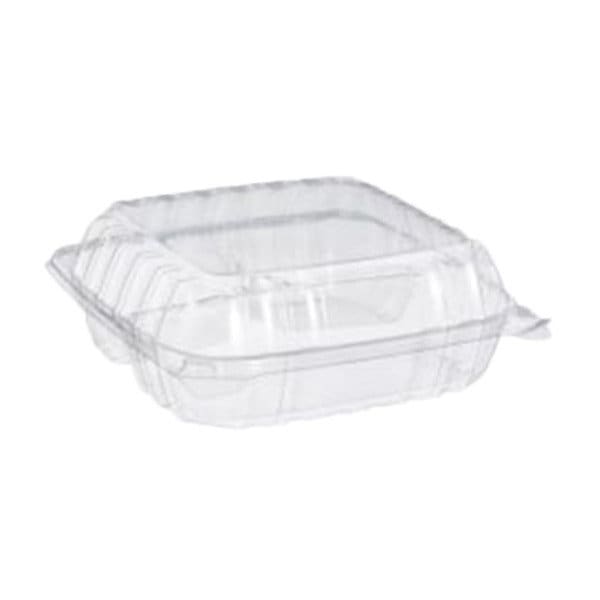 Dart ClearSeal Hinged-Lid Plastic Containers, 8.25 x 3 x 8.25, Clear, PK250 C90PST3 - main