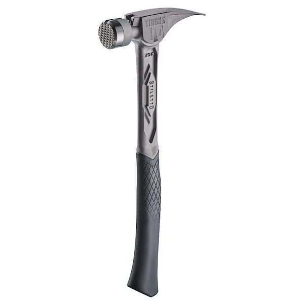 Stiletto TIBONE Milled/Curved Hammer, 14 oz Head, Milled, Straight Claw Head, Titanium Head, 15-1/4 in OAL TIB14RMC - main