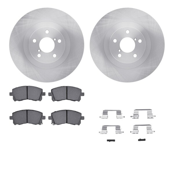 Dynamic Friction Co DFC Brake Rotor with 5000 Brake Pads and Hardware Kit 6512-13186 - main