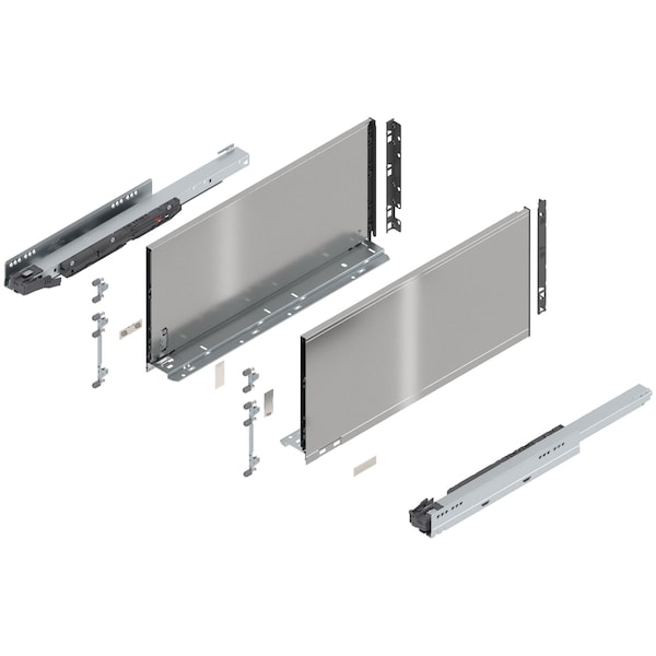 Blum 20in. F Height Legrabox Stainless Drawer Set, 125 Lbs Weight Rating 770F50S0I - main