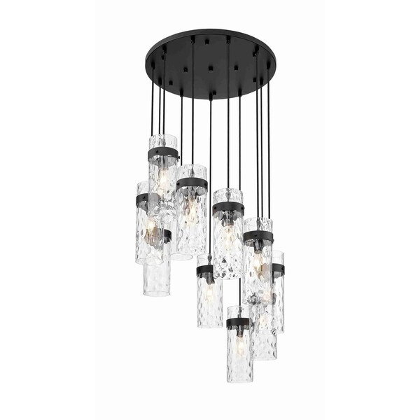 Z-Lite Fontaine 11 Light Chandelier, Matte Black, 26.25 In W x 15 In H 7002P5-11R-MB - main