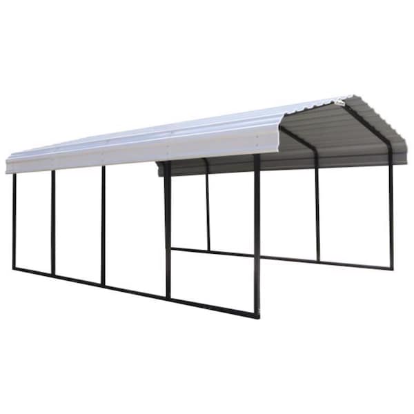 Arrow 12 ft. x 20 ft. Metal Horizontal Peak Carport without Floor Kit CPH122007 - main