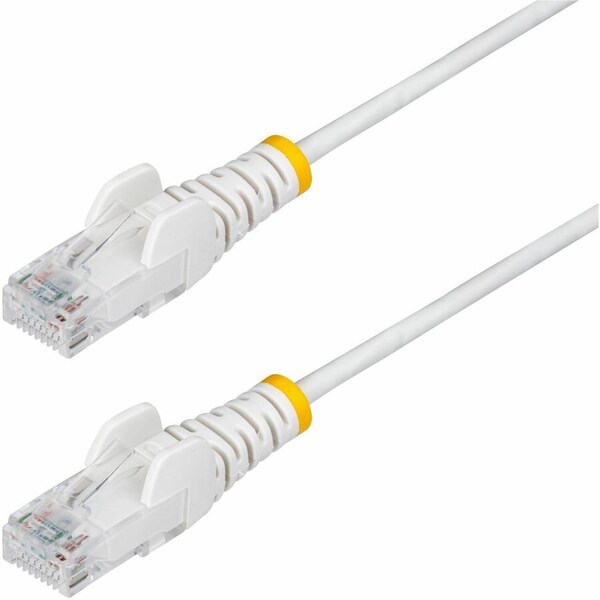 Startech.Com 15FT WHITE SLIM CAT6 ETHERNET CABLE, SNAGLESS, 100W POE, UTP, LSZH, 28AWG BARE C N6PAT15WHS - main