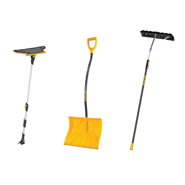 True Temper Snow Brush, Roof Rake and Snow Shovel, Snow and Ice Removal Set, 3-Piece 10000-07788 - main
