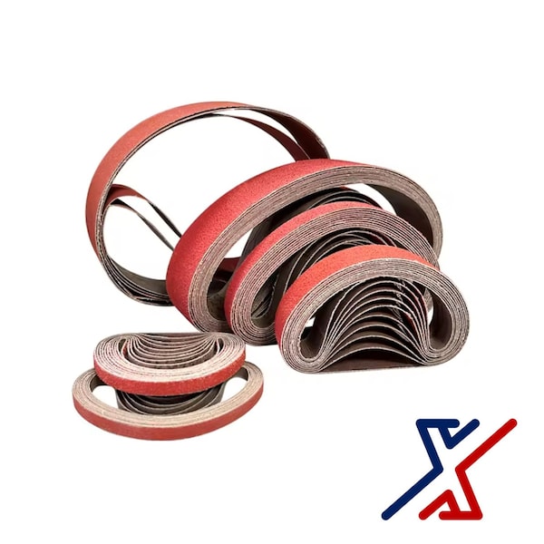 X1 Tools 1/2 in x 16 in 180 Grit Cloth Backed Aluminum Oxide Sanding Belt, 24PK X1E-CON-SAN-BEL-1580x24 - main
