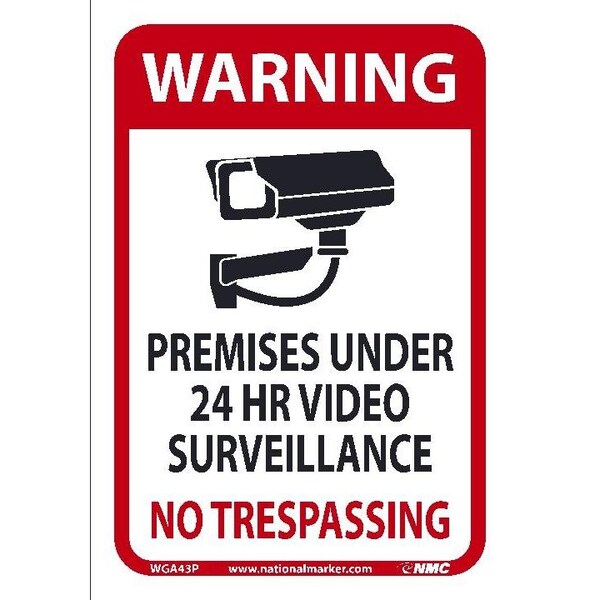 Nmc Warning 24 Hour Video Sign, WGA43P WGA43P - main