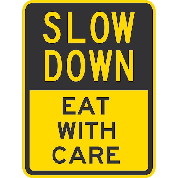 Lyle Eat With Care, 18x24, High Intensity Prismatic, Yellow G-10770-HI_18x24 - main