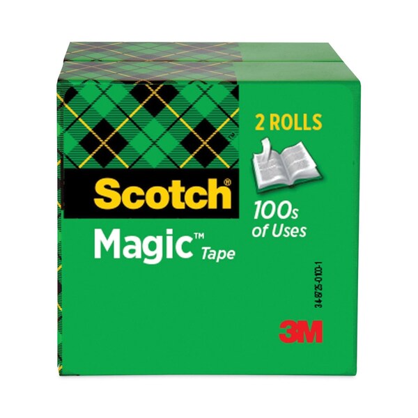 Scotch Magic Tape, 3/4 x 2592 in., Clear, PK2 810-2P34-72 - main