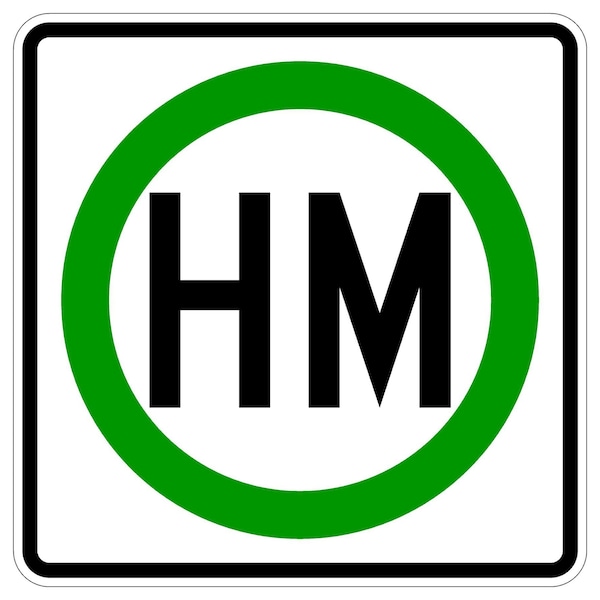 Sign Solutions Usa Chemical, Gas & Hazardous Material Sign, 24 in Width, Aluminum Sign, Square DUS10HWT2424R14-2 - main