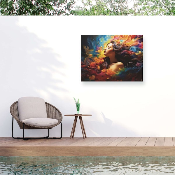 Trademark Fine Art Outdoor Canvas Art Michael David Ward 'Bliss' Wall Art for Patios, or Gardens GRL01025-OC1419WR - main