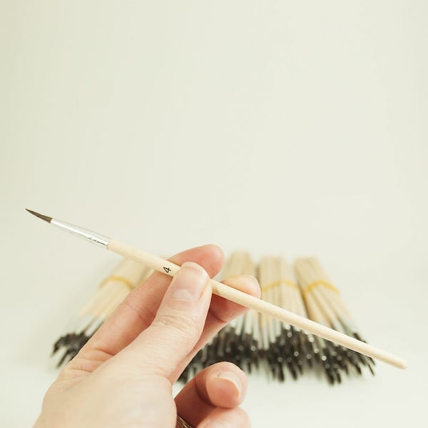 Mack Brushes 1930-OS5 1930 Series Camel Hair Open Stock Watercolor Touch-Up Brush, #5 Brush, Wood Handle 1930/OS5 - main