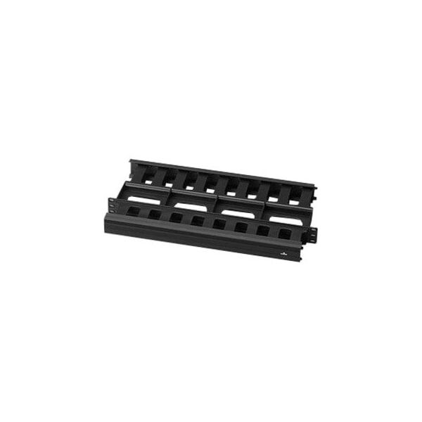 Leviton Cable Management Horizontal, Front & Rear Slotted Duct, Black 1U 491RU-HFR - main