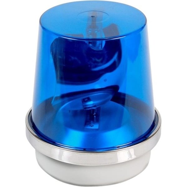 Edwards Signaling Warning Light, Blue, 40W Halogen, 120V AC, 75 FPM, 6 in Dia., 1/2 in NPT Pipe 52B-N5-40WH - main