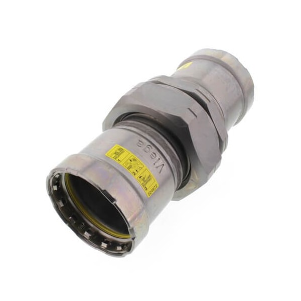 Viega MegaPressG union P1 2 P2 2 carbon steel zinc-nickel coating 25726 - main