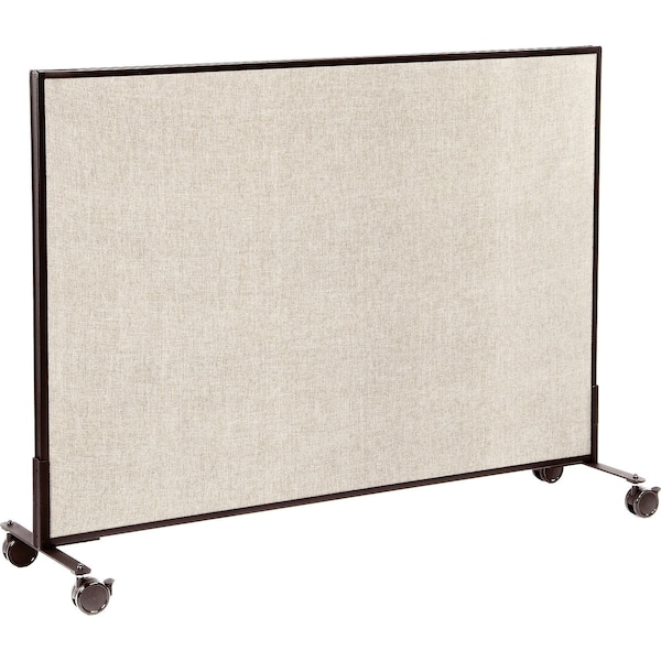 Global Industrial Interion Mobile Office Partition Panel, 60-1/4"W x 45"H, Tan 694961MTN - main