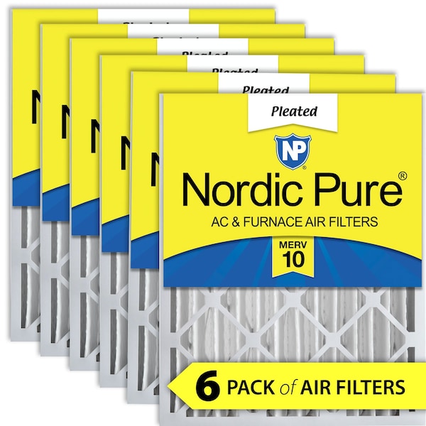 Nordic Pure 20x24x4 Pleated Air Filter, High Capacity, Electrostatically Charged Synthetic Media, MERV 10, 6 PK 20x24x4M10-6 - main