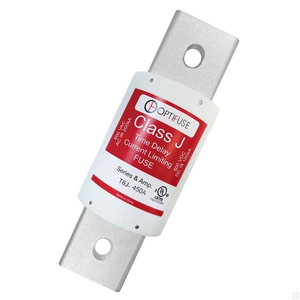 Optifuse Fuse, UL Class J - Time Delay, 600VAC 500VDC 450A T6J-450A - main