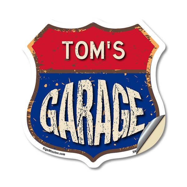 Signmission Tom's Garage, 12 Inch X 12 Inch, Vinyl Decal SHI-D-12-383-TOM - main