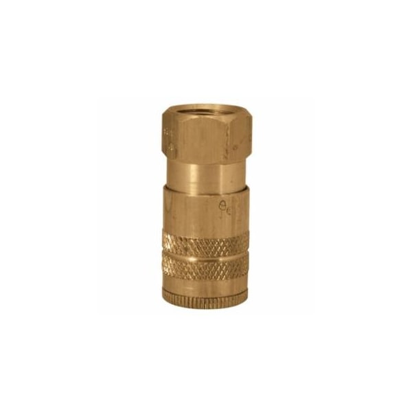 Dixon Valve Air Chief Industrial Semi-Auto Coupler, Pipe Thread, 1/4 in Body Size, 3/8 in (NPT) F, Brass 238-DC2023 - main
