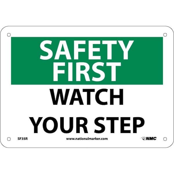 Nmc Safety First Watch Your Step Sign, SF35R SF35R - main