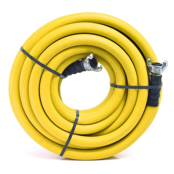 Impulse Impulse Rubber Jack Hammer Hose Assembly 3/4" x 50' - Yellow - Universal Coupler without Bend Restrictors RVJH3450Y - main
