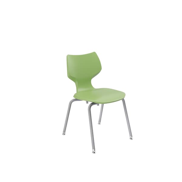 Flavors 16" B Stack Chair, Platinum Frame, Nylon Glide, Apple 11848 - main