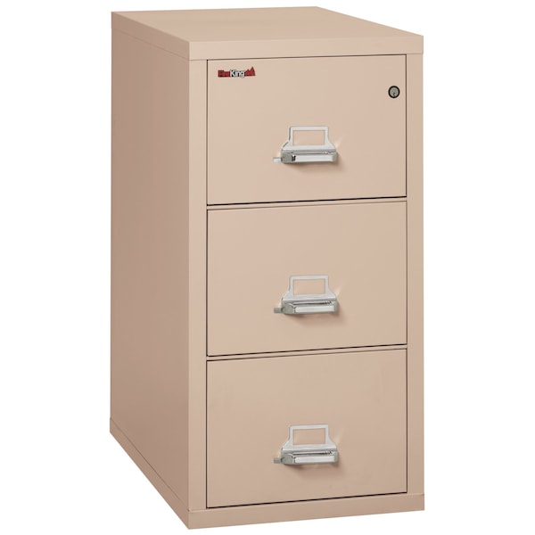 Fireking 3 Drawer, 1 Hr Fire & Impact Rated, Vertical, 31" depth Letter Champagne 3-1831-CCH - main