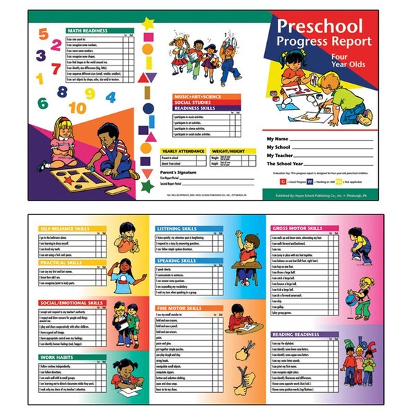 Flipside Hayes Preschool Progress Report for Age 4, 60PK H-PRC4-6 - main