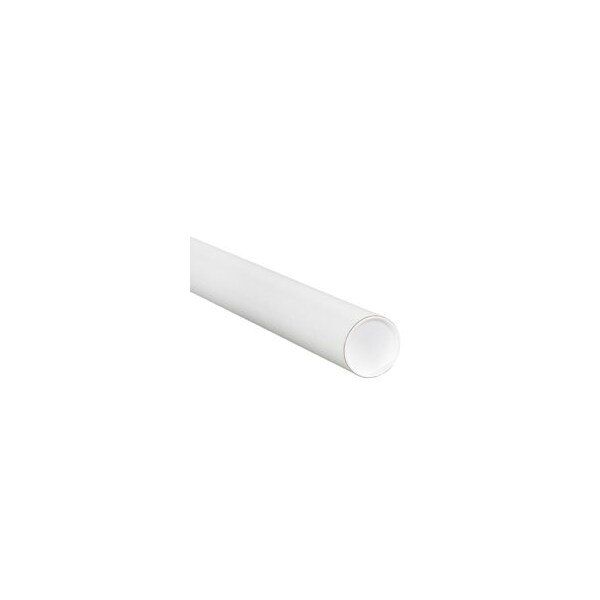 Bubblefast 2 1/2 x 24'' White Tubes with Caps, 34PK BFP2524W - main