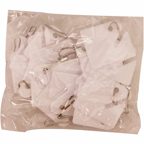 Sparco Square Key Tags, White, 20PK SPR02887 - main