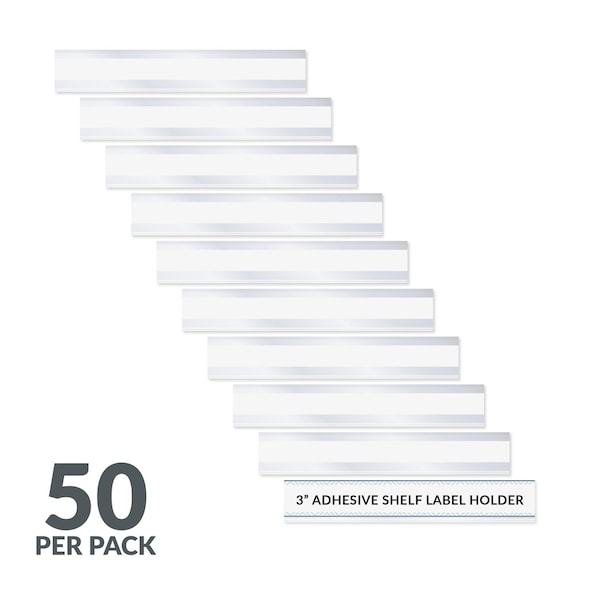 C-Line Products Label Holder, Self Adhesive, 1/2"L, PK50 87607 - main