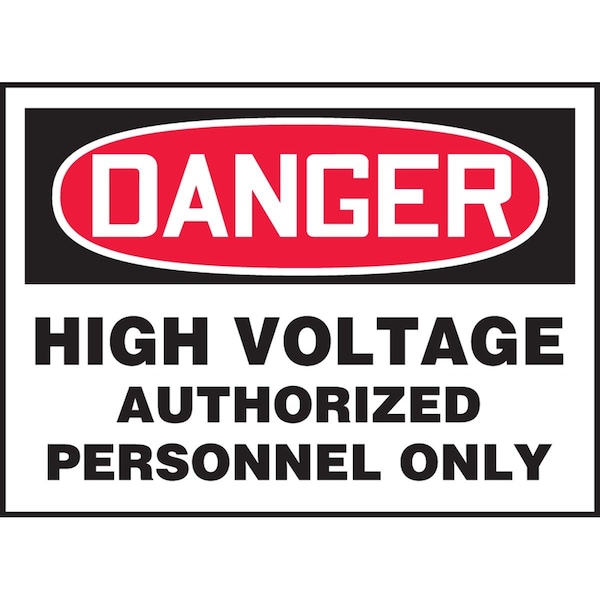 Accuform OSHA DANGER SAFETY LABEL HIGH LELC034XVE - main