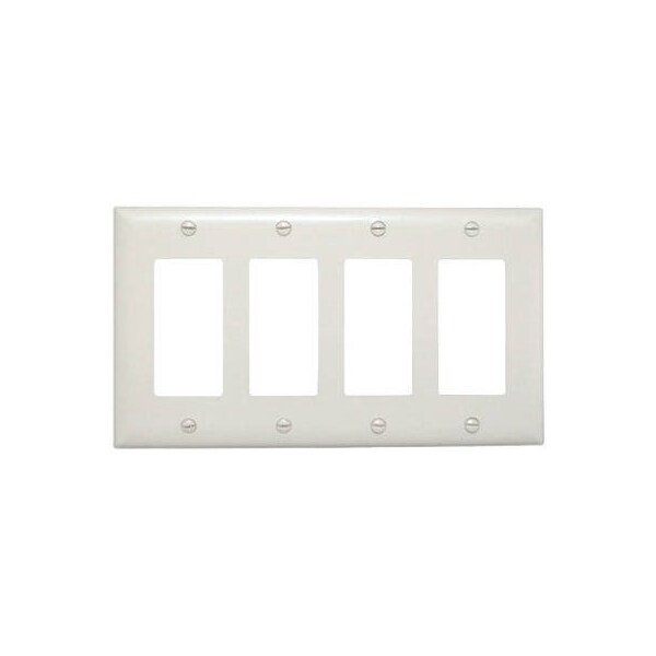Pass & Seymour Wht 4G 4Deco Wall Plate TP264WCC10 - main