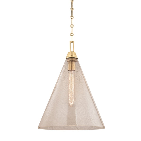 Hudson Valley Lighting Newbury 1 Light Pendant 14 In. Aged Brass 6014-AGB - main