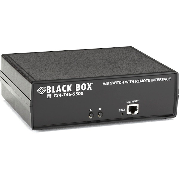 Black Box BLACK BOX CAT6 Remotely Controlled Layer 1 A/B Switch, Latching, Ethernet, RS - 232 - 1 X Serial Port SW1041A - main