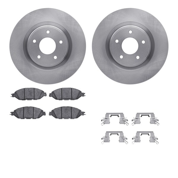 Dynamic Friction Co DFC Brake Rotor with 5000 Brake Pads and Hardware Kit 6512-67528 - main