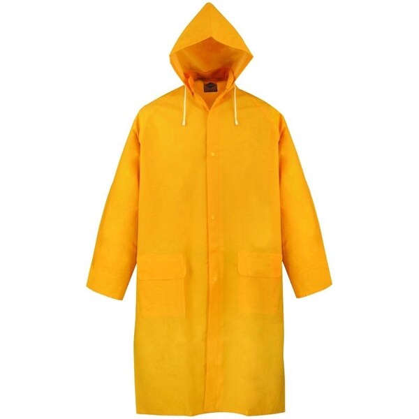 Diamondback Raincoat, 2XL, Polyester/PVC, Yellow, Comfortable Corduroy Collar, Double Fly Snap Closure, Knee PY-800XXL - main