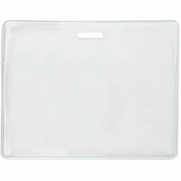 Brady Horizontal Top-Load Badge Holder with Slot - 4.37" x 2.68" - Vinyl - Clear 1840-5017 - main