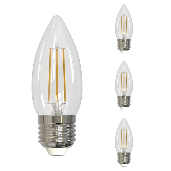 Bulbrite 40W Equivalent Warm White Light B11 Dimmable LED Filament Light Bulb, 4PK 861418 - main