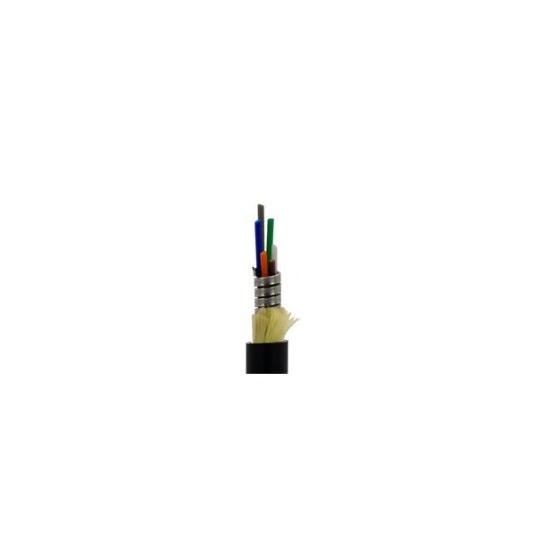 Cable Wholesale Armored 6 Strand Indoor/Outdoor Fiber Optic Distribution Cable, OS2 9/125 Singlemode, Corning 20F3-006NF - main