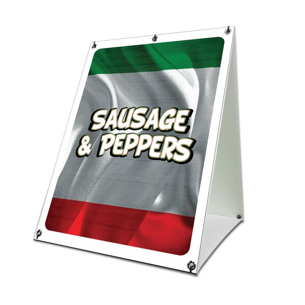 Signmission Sausage And Peppers, 24 Inch x 18 Inch A-frame Yard Sign, Coroplast Yard Sign SBC-1824-30422 - main