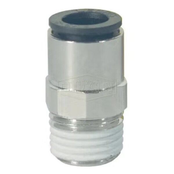 Dixon Legris by Push-In Connector, 1/4 x 1/2 in Nominal, MNPT x Tube, 290 psi Pressure, Brass/Nylon, Dome 31756214 - main