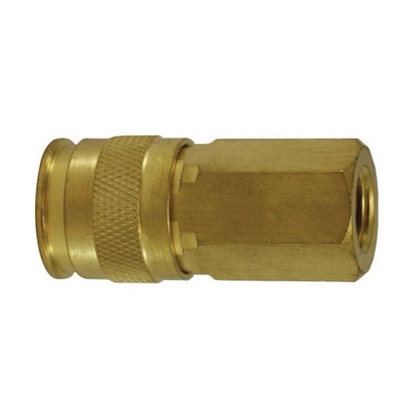 Midland Industries Universal Female Coupler, 1/4-in Body, 1/4-in Female NPT, Brass 28560 - main