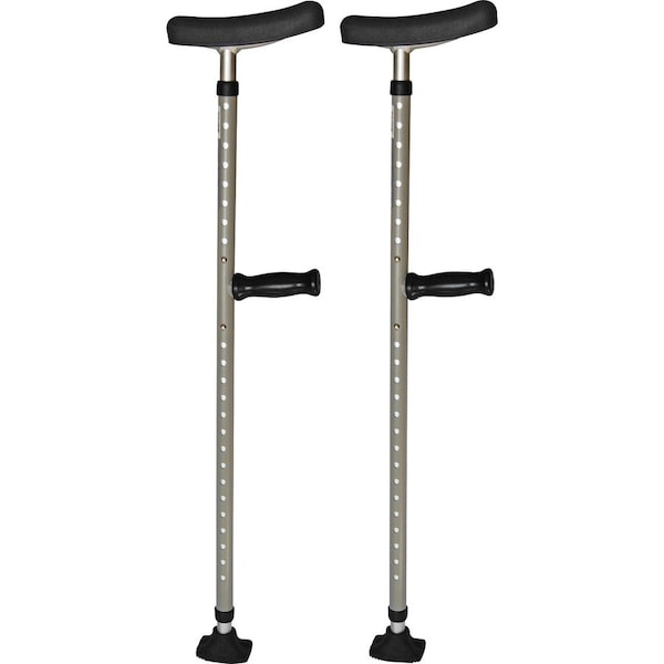 Medline Universal Single Tube Crutch, Gray MIIMDS80542 - main