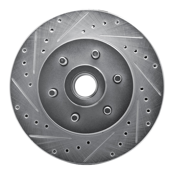 Dynamic Friction Co DFC Brake Rotor - Drilled and Slotted - Silver 631-40068L - main