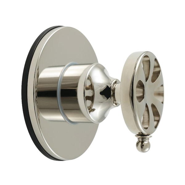 Kingston Brass Single-Handle Three-Way Diverter Valve with Round Trim Kit, Polished Nickel KS3036RX - main
