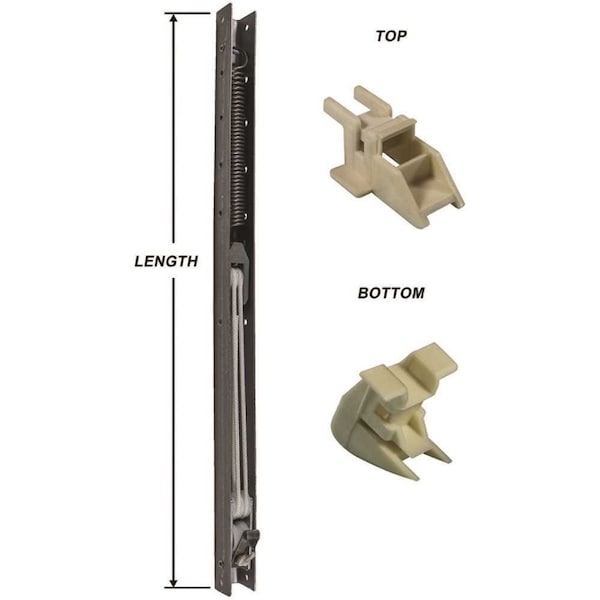 Strybuc 28 x 9/16 x 5/8 in. D Window Channel Balance 2740 with Top and Bottom End Brackets Attached, 4PK 60-274-3H4 - main