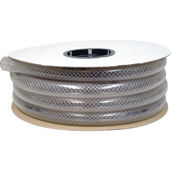 Abbott Rubber 1-3/4''x1-1/4''x50 ' Clear T12 Braided PVC Tubing T12005007 - main