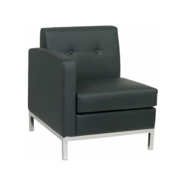 Office Star Collection: Wall Street Arm Chair, Espresso Seat, Espresso Back, 27" W 28-1/2" L 31" H, Leather Seat WST51LF-E34 - main
