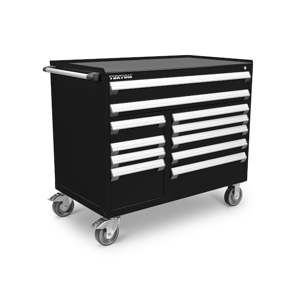 Tekton Rolling Tool Cabinet, 11 Drawer, Black, Steel, 48 in W x 27 in D x 41-1/2 in H OCL43102STM - main